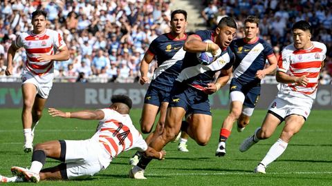Japón-Argentina: Los japoneses igualan con un espectacular try (7-7) en vivo.