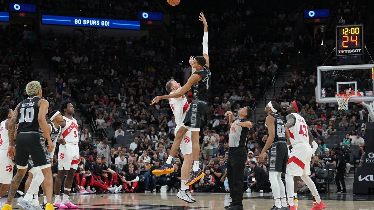 San Antonio - Toronto: Los Spurs lideran, Wembanyama con 9 puntos impresiona en defensa