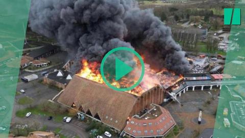 Impressive fire in the hall of the basketball club of the North of France