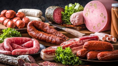 Le député Richard Ramos remet des croquettes pour chien à Macron pour sensibiliser sur les additifs, en Français
