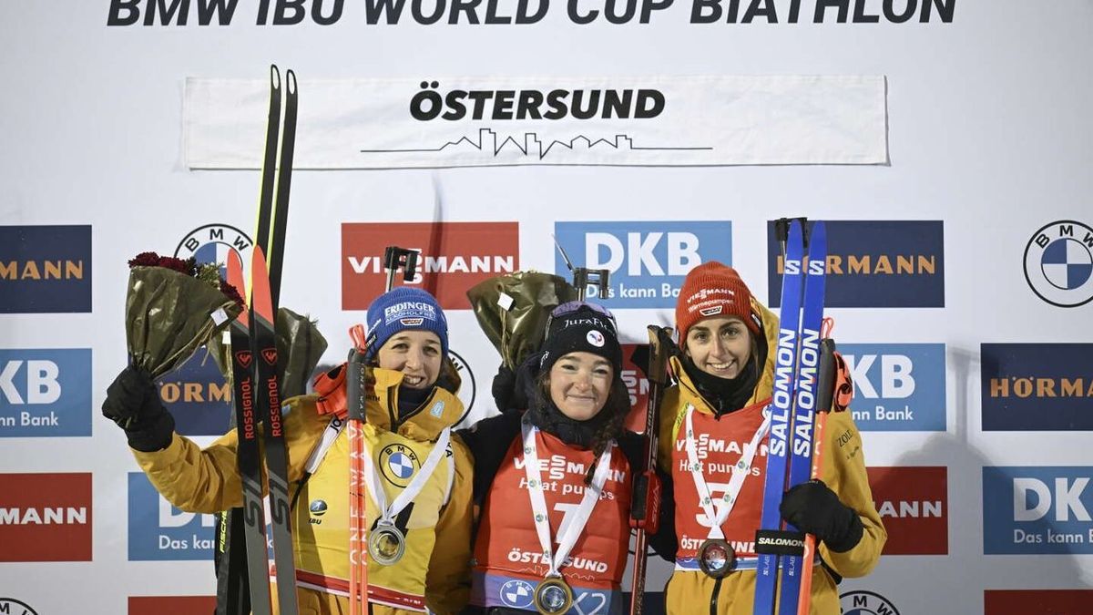 Lou Jeanmonnot, la estrella en ascenso del biatlón francés, logra una actuación perfecta en Östersund.