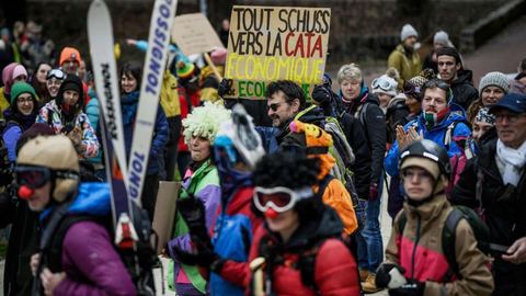 Manifestación contra la organización de los Juegos Olímpicos de 2030