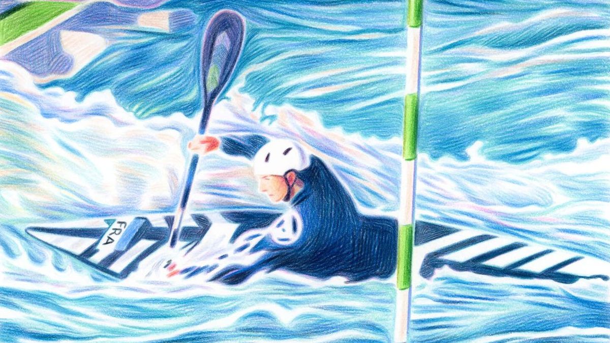En el agua de competición, Titouan Castryck, prodigio del kayak, domina el frío y las turbulencias
