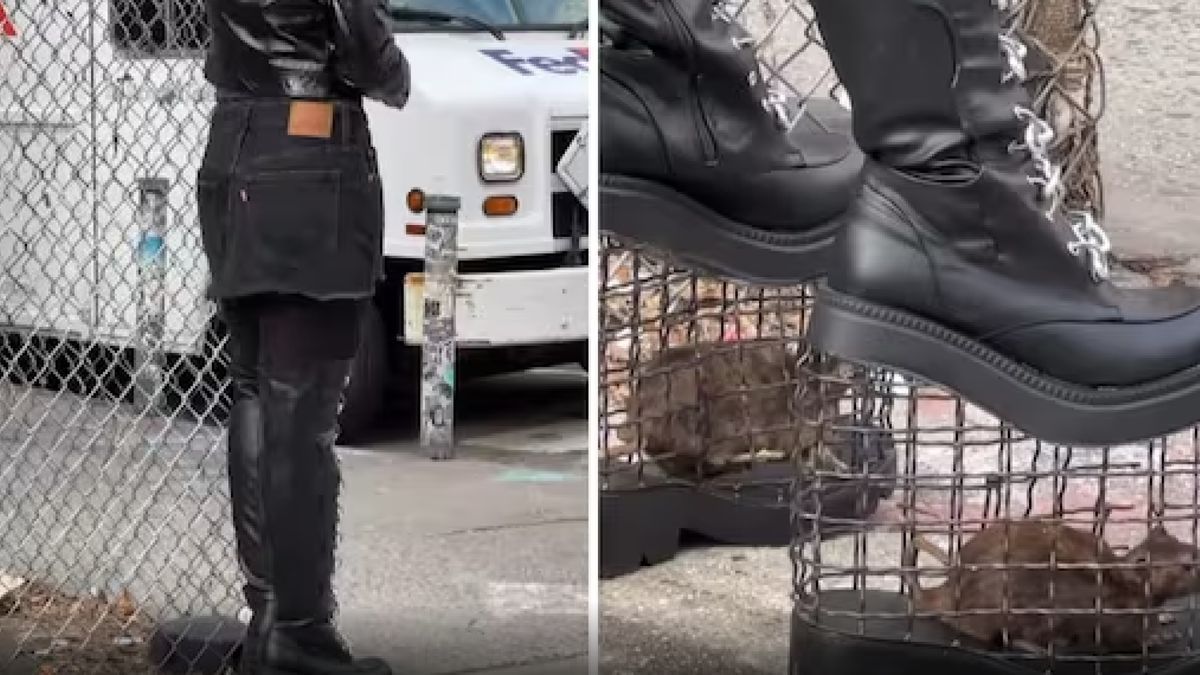 Ces bottes à semelles en cage à rat ne seront pas appréciées par les phobiques des rongeurs à New York