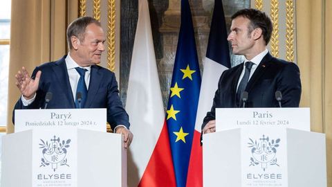 La seguridad europea, tema principal del encuentro entre Emmanuel Macron y Donald Tusk en Francia