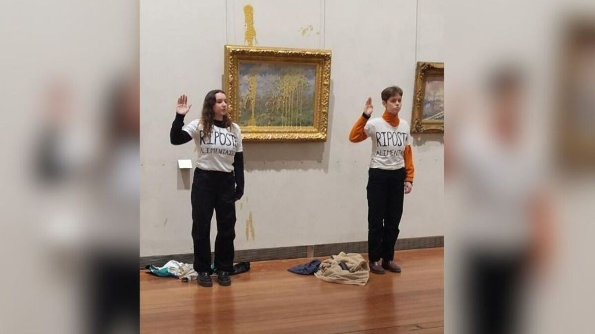 Lyon: Two activists douse “Le Printemps” soup, painting by Claude Monet