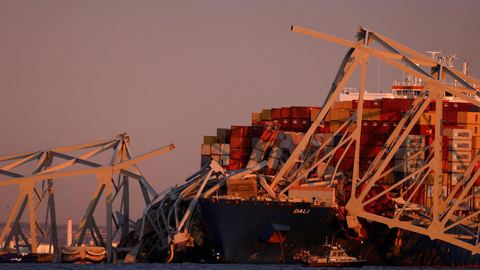 Puente colapsado en Baltimore: un “problema eléctrico” en el barco involucrado