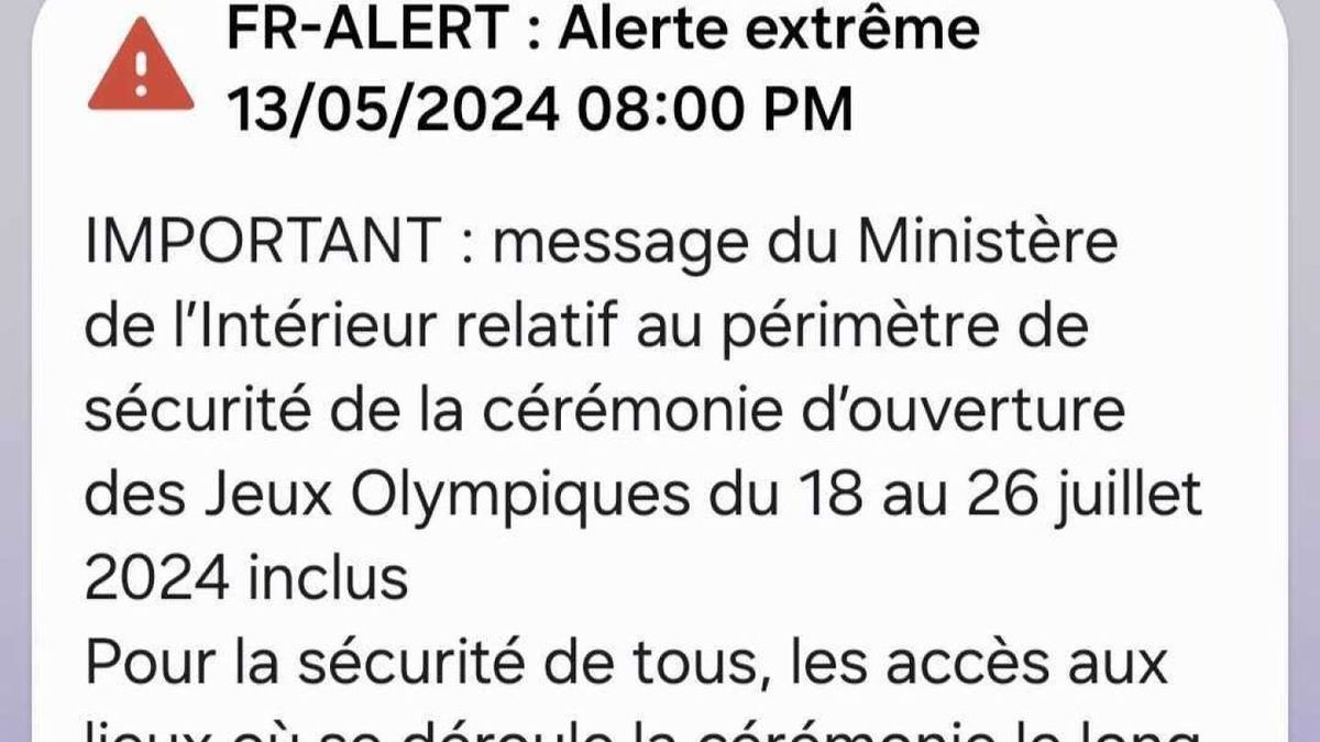 Activation du système FR-Alert pour diffuser des informations sur les JO 2024 en français