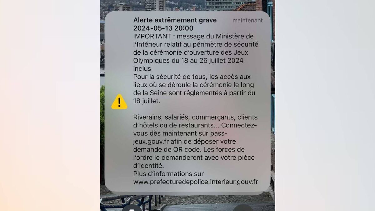 Pourquoi certains téléphones ont-ils reçu un message d'« alerte d'extrême gravité» ce lundi concernant les JO Paris 2024 ?