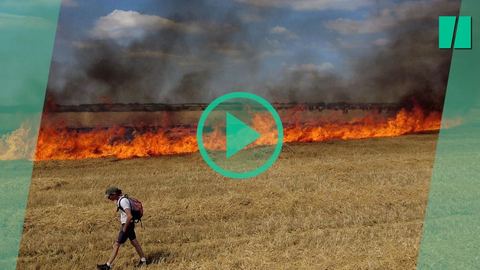 La gendarmería provoca un incendio, se suspende la marcha