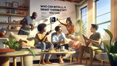 Who can install a connected thermostat?