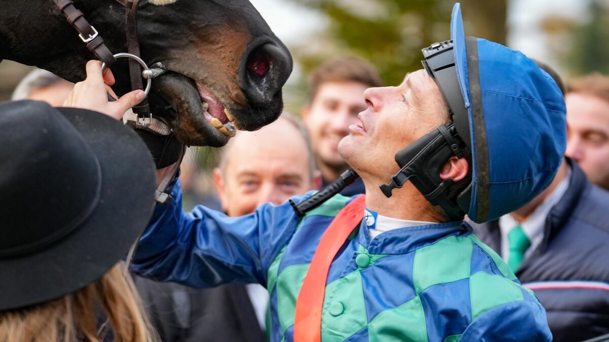 "Je suis toujours prêt à pleurer," déclare Johnny Charron, très ému après le triomphe de Losange Bleu au Grand Prix d'Automne.