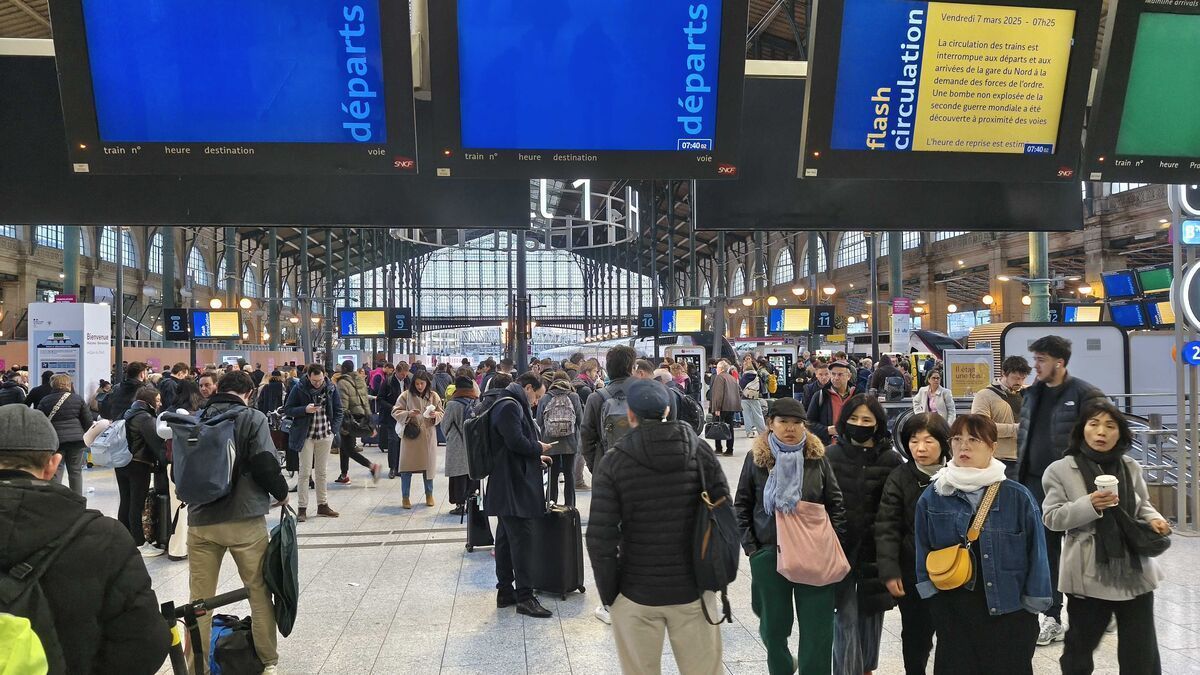 Trafic entièrement suspendu à la Gare du Nord après la découverte d'un engin explosif de la Seconde Guerre mondiale