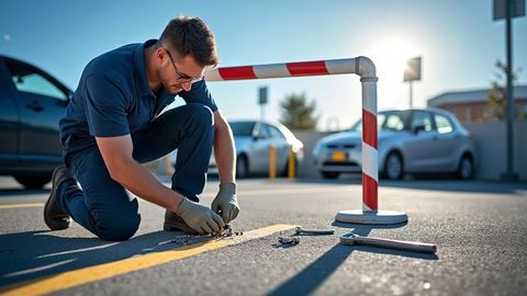 comment fixer un arceau de parking