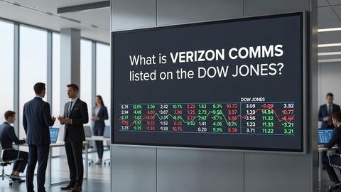 What is VERIZON COMMS listed on the DOW JONES?