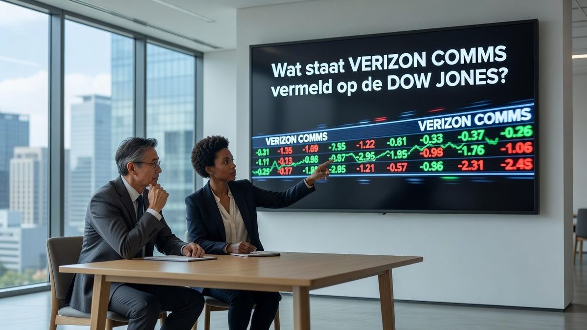 Wat staat VERIZON COMMS vermeld op de DOW JONES?