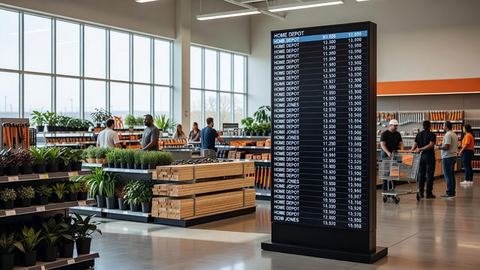 What is HOME DEPOT company listed on the DOW JONES?