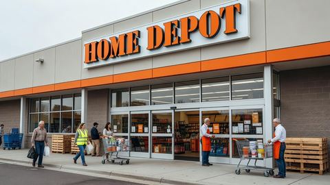 Какая компания HOME DEPOT включена в индекс DOW JONES?