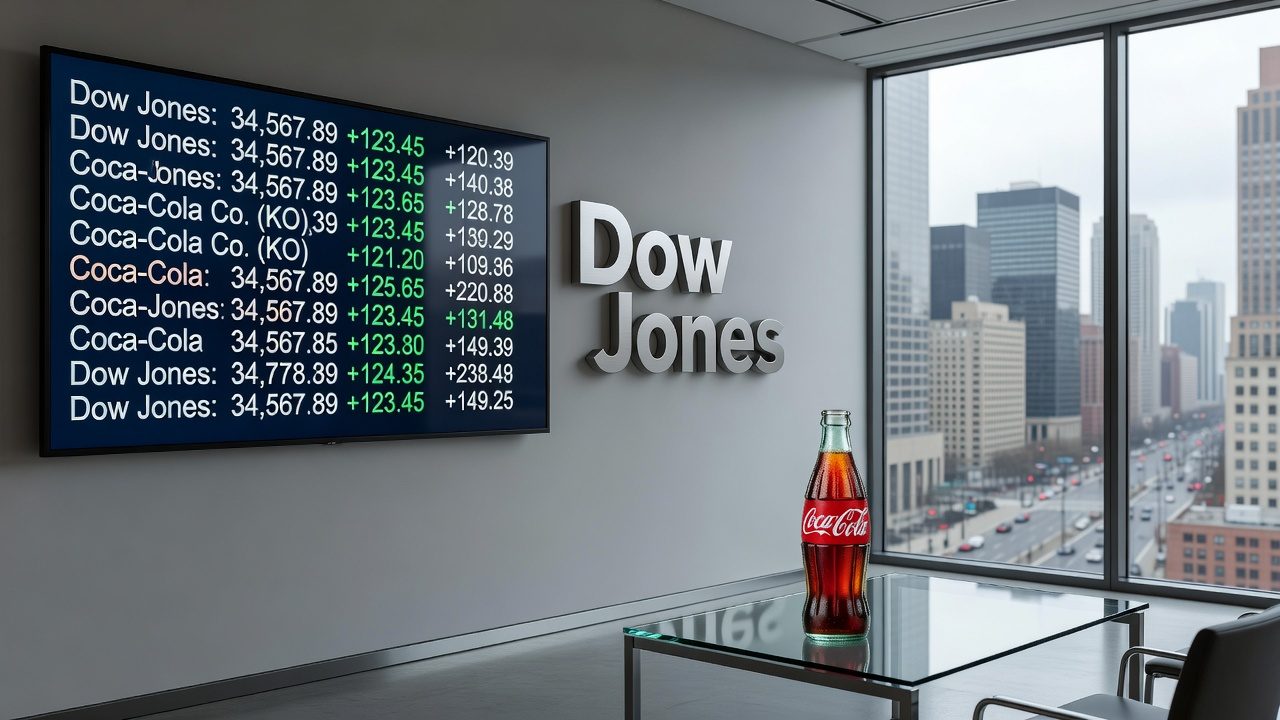 What is COCA-COLA company listed on the DOW JONES?